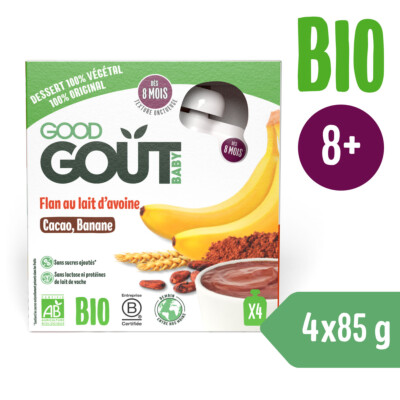 Good Gout BIO Ovesný dezert s ďatľami, kakaom a banánom (4x85 g) 4x85g