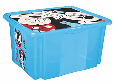 Úložný box s vekem malý "Mickey", Modrá