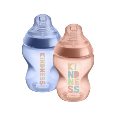 Dojčenská fľaša, ANTI-COLIC, 0+, 260 ml, kindness, 2ks
