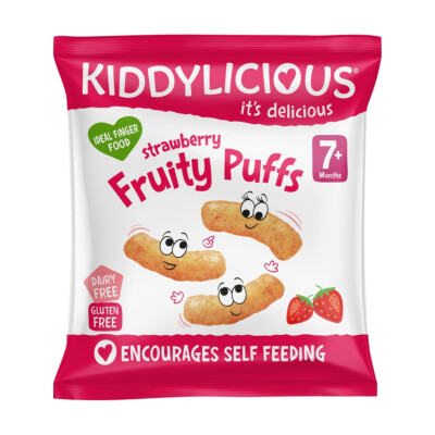Kiddylicious ovocné chrumky jahodové 10g