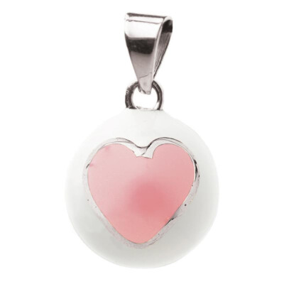 BOLA white with pink heart