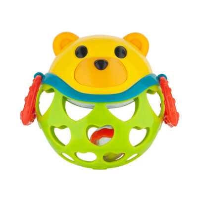 Interaktívna hračka loptička s hrkálkou Zelený medvedík