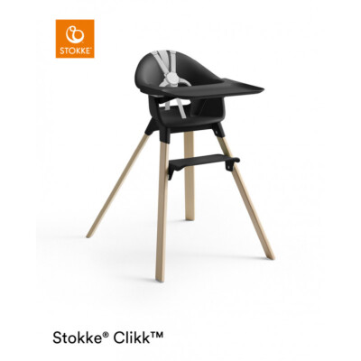 Židlička Clikk, Black Natural