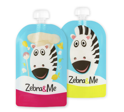 Kapsičky na jedlo - opakované použitie 2 ks Zebra