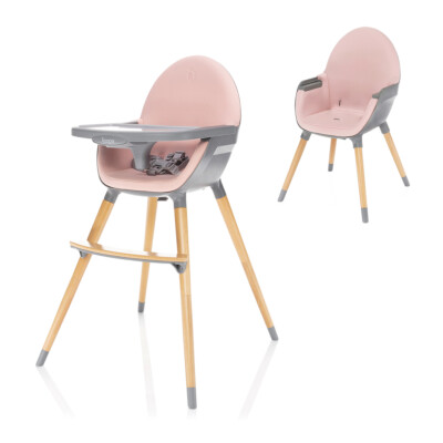 Detská stolička Dolce, Blush Pink/Grey
