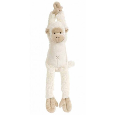 Hudobná opička Mickey veľ. 40cm, Krémová